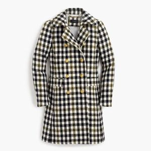 J. Crew Oxford Check Italian Wool Coat